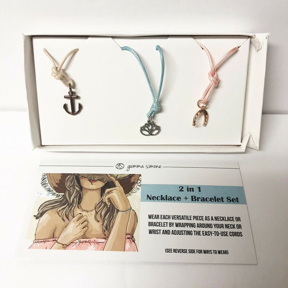 Gemma Simone Summer Rope Necklace + Charm Bracelet
